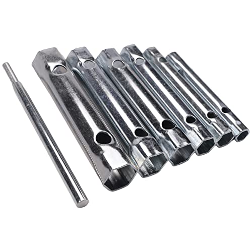 Vjsujehgy 6 Stücke 8-19Mm Metric Rohr Kasten Schlüssel Set Rohr Bar Zünd Kerzen Schlüssel Stahl Doppel Seitige Für Automotive Plumb Reparatur von Vjsujehgy