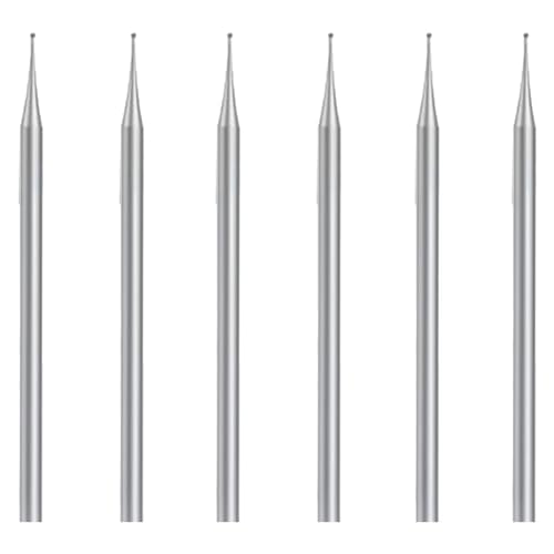 Vjsujehgy 6-Teiliges Kugelfräser-Set, Kugelfräser mit 3/32-Schaft, Schmuckschnitzbits (1,2 Mm), Langlebig von Vjsujehgy
