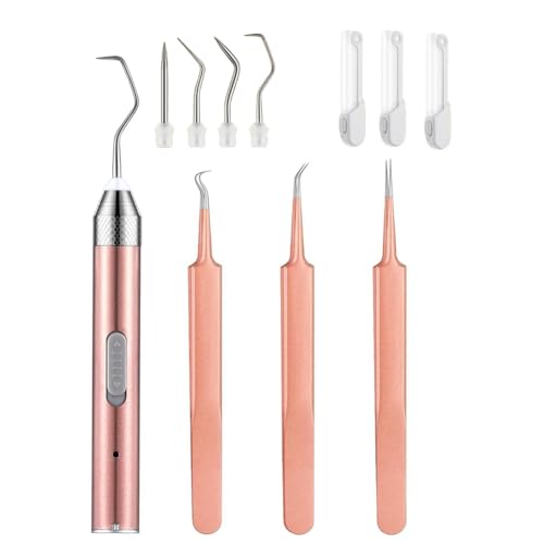 Vjsujehgy 6-Teiliges Unkrautwerkzeug Aus Metall mit 5 Stück Beleuchteter Pinzette für Vinyl, Wiederaufladbar mit LED-Licht, Set mit 3 LED-Stiften. von Vjsujehgy