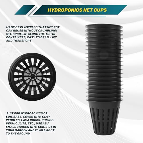 Vjsujehgy 60 Paket 2 Netz Becher Schlitzgeflecht Breiter Filter Pflanzen Netz Pot Bucket Korb für Hydroponics von Vjsujehgy