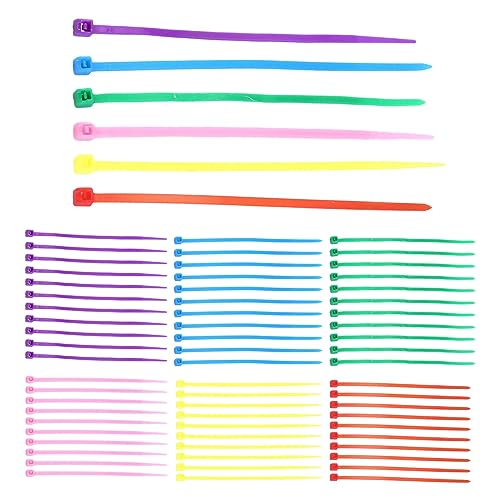 Vjsujehgy 600 StüCk (100 Pro Farbe) Kleine Farbige ReißVerschlüSse 4 Mehrfarbige ReißVerschlüSse zum Dekorieren Von Mesh Girlanden ZubehöR Teile von Vjsujehgy