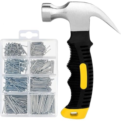 Vjsujehgy 601-Teiliges Nagelsortiment und Kleiner Hammer, Nägel zum Aufhängen Von Bildern, Nägel für die Wand, Nägel zum Aufhängen Von Bildern Vjsujehgy 601-Teiliges Nagelsortiment und Kleiner Hammer, Nägel zum Aufhängen Von Bildern, Nägel für die Wand, Nägel zum Aufhängen Von Bildern von Vjsujehgy