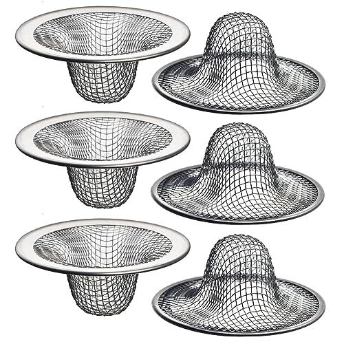 Vjsujehgy 6er Pack - 2,125 Oben / 1 Korb - Sieb für Spülbeckendrains zum Auffangen Von Haaren für Badezimmer, Waschbecken, Nutz-, Slop- und Waschküche - Einfache Installation, Einfach zu Bedi von Vjsujehgy