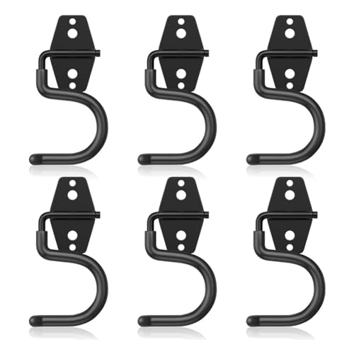 Vjsujehgy 6er-Pack Garagenhaken Aus Metall, Robuste S-Haken, Werkzeugaufhänger für Garagenwand, Schuppen, Gartenaufbewahrung von Vjsujehgy
