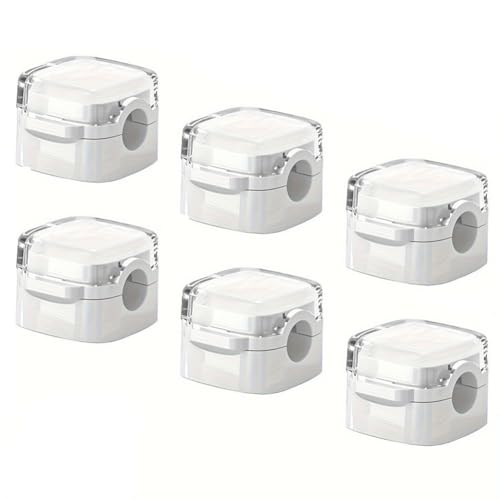Vjsujehgy 6er-Pack Magnetische Kabelclips Zur Kabelführung Unter Dem Schreibtisch, Stark Klebender Kabelhalter für Nachttisch und Küche von Vjsujehgy