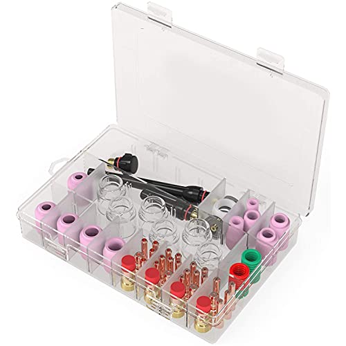Vjsujehgy 71Pcs WIG- HartnäCkige Gaslinse 12 Glas-Set für -17/18/26 WIG-SchweißZubehöR-Kit von Vjsujehgy