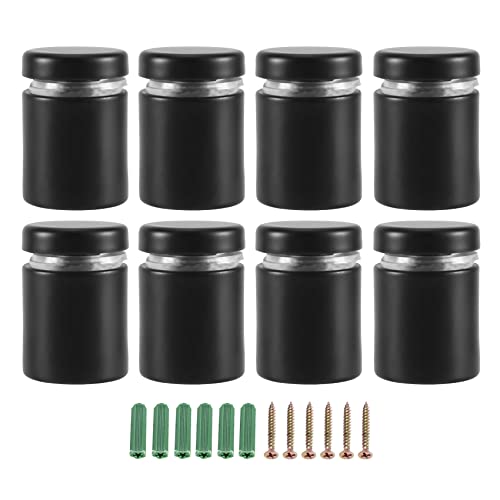 Vjsujehgy 8 Packungen Abstandsschrauben 3/4 X 1, Schwarze Abstandshalter für zum AufhäNgen Von Acryl Bilderrahmen, Werbeschrauben Satz von Vjsujehgy