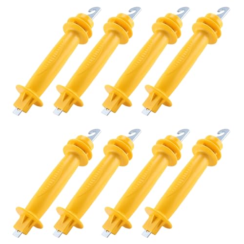 Vjsujehgy 8er-Pack Elektrozaun-Gummitor, Elektrozaun-Federgriff, Isolierter Kunststoffgriff, Gelber Gummitor-Zaunzubehör Vjsujehgy 8er-Pack Elektrozaun-Gummitor, Elektrozaun-Federgriff, Isolierter Kunststoffgriff, Gelber Gummitor-Zaunzubehör von Vjsujehgy
