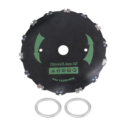 Vjsujehgy 9-KettensäGezahn-MäHklinge 14 ZäHne Freischneider Gras Heavy Duty für Gas-Trimmer Garten (A) von Vjsujehgy