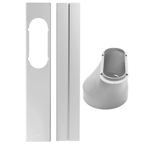 Vjsujehgy Abluftschlauch-Adapter-Set für Mobile Klimaanlagen, Verstellbare Fensterdichtungsplatte, Fensterschieber-Set, Entlüftungs-Set von Vjsujehgy
