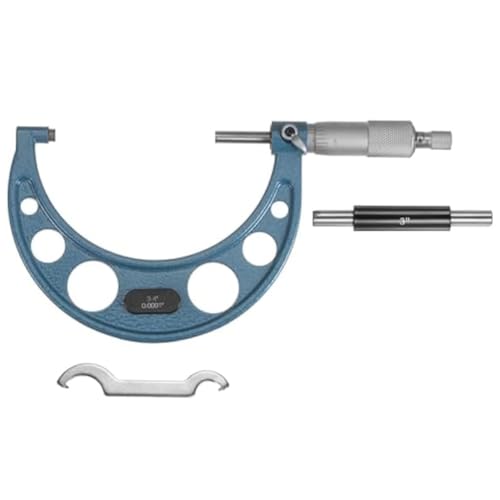 Vjsujehgy Außenmikrometer-Maschinisten-Mikrometer Mikrometer-Maschinisten-Werkzeug 3-4, 0,0001-Teilungsmikrometer-Set von Vjsujehgy