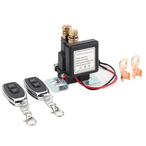 Vjsujehgy Batterieschalter-Relais 12V 500A Fernbedienungs-Schalter Schnellkupplungsabschaltrelais Isolatorschalter Diebstahlschutzschalter, Einfach zu Bedienen, Langlebig, Feine Verarbeitung von Vjsujehgy