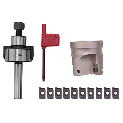 Vjsujehgy C12 FMB22 + 400R Rechter Schulter Stirn FräSer 50Mm + 10 StüCke APMT1604 Platten mit SchlüSsel für FräS Werkzeug von Vjsujehgy