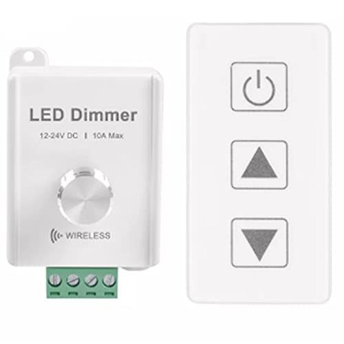 Vjsujehgy DC12V-24V 10A Drahtloser LED-Streifen-Dimmer mit Touch-Fernbedienung für Einfarbige LED-Streifen (R1) von Vjsujehgy