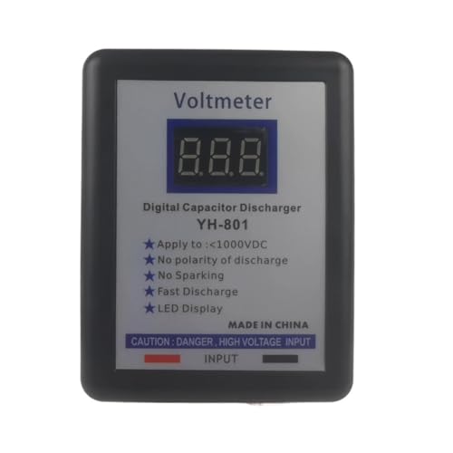 Vjsujehgy Digitaler Kondensator 800V Spannungstester Schnelle Entladung Hochspannungs-Entladewerkzeug Elektronikreparatur Display-Wartung A von Vjsujehgy