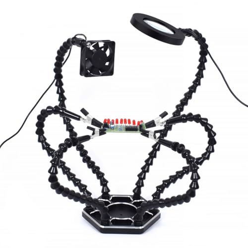 Vjsujehgy Dritte Hand Löten PCB Halter Werkzeug Helfende Hände Hobby Schweißstation USB DC Lüfter 6 Stück Flexible B von Vjsujehgy