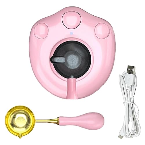 Vjsujehgy Elektrischer Wachssiegelwärmer für Wachssiegelstempel zum Schmelzen Von Wachssiegelperlen, Wachssiegelstäbchen, Rosa von Vjsujehgy