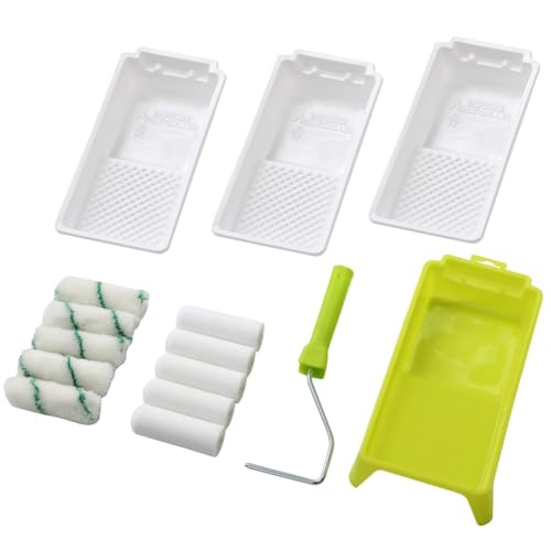 Vjsujehgy Farbwannen-Set, 4-Farbrollerwannen-Einlage, Farbwanne, Farbwannen-Einlagen, Einweg, 3 Stück, Farbwannen-Einlagen von Vjsujehgy