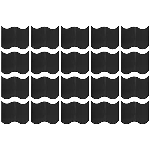 Vjsujehgy Garten Rasen - 20 Pack Landschaft Flexible Ineinandergreifende Kunststoff Palisaden Zaun DIY Dekorativ von Vjsujehgy