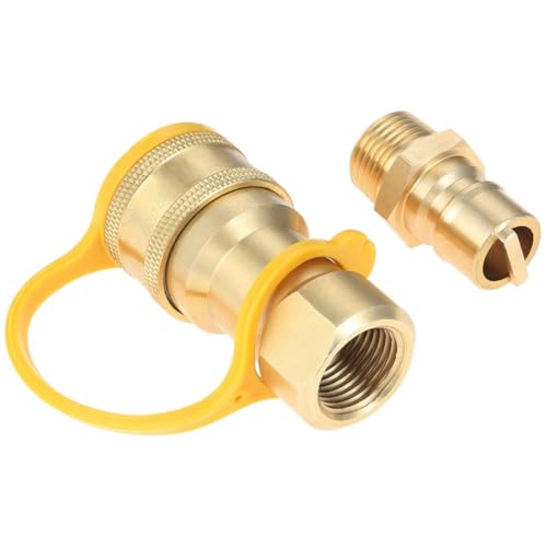 Vjsujehgy Gas-Schnellanschluss-Set, Trennstecker mit Stecker-Einsteckstecker, 1/2 Erdgas-Propan-Schnellanschlussadapter von Vjsujehgy