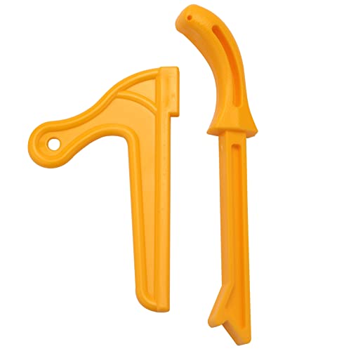 Vjsujehgy Gelb Plastik Holzbearbeitung Praktisches Schiebeblock HandsäGe Werkzeug Set mit Kunststoff Schiebestiften für Holzarbeiter und Zur Verwendung an TischsäGen, Router Tischen von Vjsujehgy