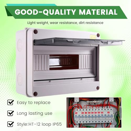 Vjsujehgy HT-12 Wege IP65 Mcb Verteilerkasten Schutzkasten ABS Strom Elektronische Din-Rail-Gehäuse für Leitungsschutzschalter von Vjsujehgy