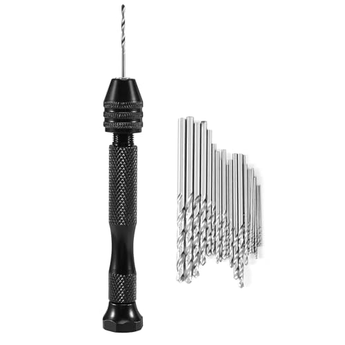 Vjsujehgy Handbohrer Set 31 Stücke Hand Bohrer Set Präzision Pin Schraub Stock Micro-Mini Spiral Bohrer Für Metall,Elektronische Und Modell Bau, Diy Bohren von Vjsujehgy