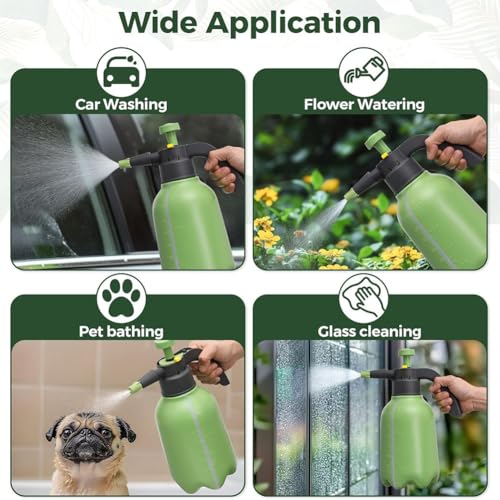 Vjsujehgy Handpumpensprüher 1/2 Gallone, Gartenpumpensprühflasche für Pflanzen, Drucksprühflasche für Rasen und Garten von Vjsujehgy