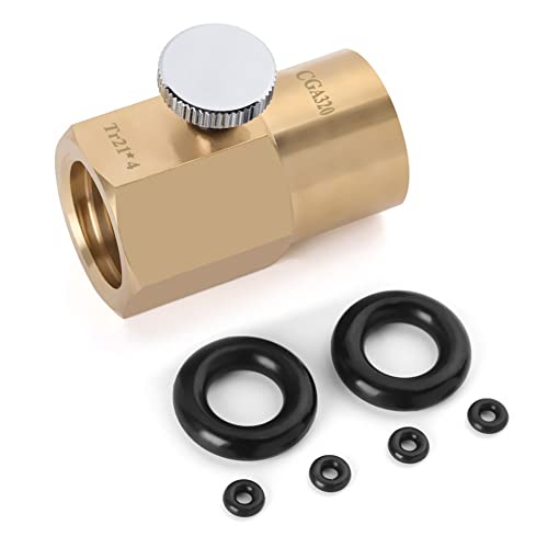 Vjsujehgy Haushalts-Soda-NachfüLlflasche CO2-NachfüLladapter, TR21-4 auf CGA320-Anschluss für NachfüLl für -Co2-Flasche Vjsujehgy Haushalts-Soda-NachfüLlflasche CO2-NachfüLladapter, TR21-4 auf CGA320-Anschluss für NachfüLl für -Co2-Flasche von Vjsujehgy