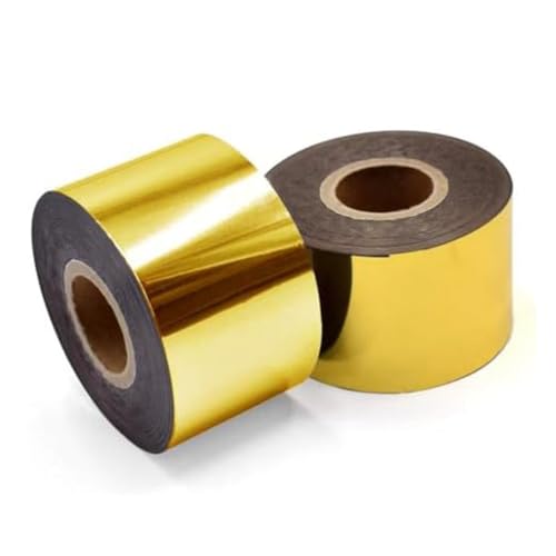 Vjsujehgy Heißprägefolienpapier mit 1,5 X 400 Fuß, Heißfolienprägepapier für Lederbronzierungsmaschine, DIY-Dekoration, Gold Vjsujehgy Heißprägefolienpapier mit 1,5 X 400 Fuß, Heißfolienprägepapier für Lederbronzierungsmaschine, DIY-Dekoration, Gold von Vjsujehgy