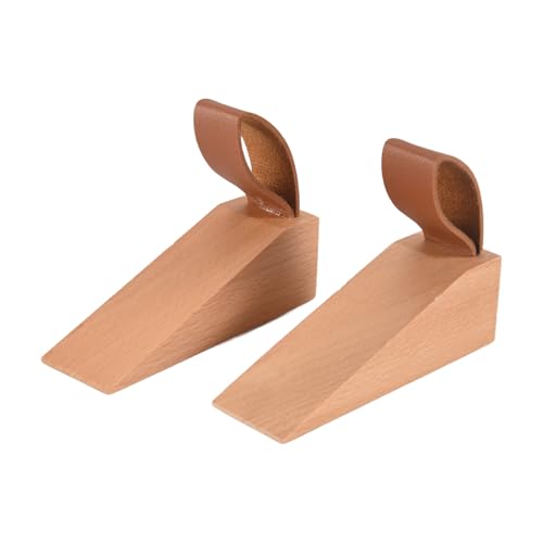 Vjsujehgy HolztüRstopper, Rutschfeste TüRkeile Aus Massivem, Robuster und Langlebiger TüRstopper, SicherheitstüRstopper (2 StüCk) von Vjsujehgy