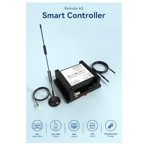 Vjsujehgy Intelligente 4G LTE-Fernbedienung DL1-WLTE 30A Relais-Ein-/Ausschalter mit Sensorwählrad SMS-WEB-APP-Steuerung DL1-WLTE-TVC Vjsujehgy Intelligente 4G LTE-Fernbedienung DL1-WLTE 30A Relais-Ein-/Ausschalter mit Sensorwählrad SMS-WEB-APP-Steuerung DL1-WLTE-TVC von Vjsujehgy