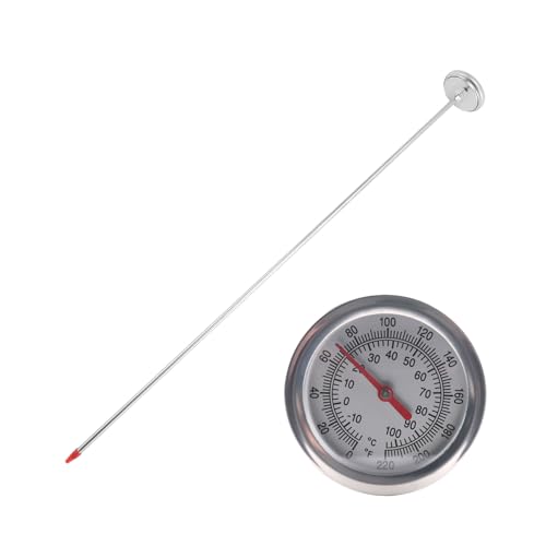 Vjsujehgy Kompost Bodenthermometer mit Langem Stiel - Schnell Reagierender Rostfreier Stahl 50,8 Cm - Messsonde - Fahrenheit und Celsius Vjsujehgy Kompost Bodenthermometer mit Langem Stiel - Schnell Reagierender Rostfreier Stahl 50,8 Cm - Messsonde - Fahrenheit und Celsius von Vjsujehgy