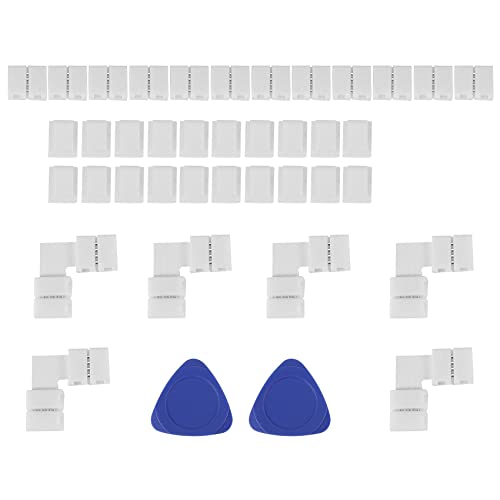 Vjsujehgy Led Lichtleisten Anschlüsse 4 Polige Rgb Led Licht Anschlüsse, Lückenlose Anschlüsse, L Förmige Anschlüsse für Smd 5050 Led Streifen von Vjsujehgy