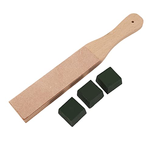 Vjsujehgy Leder Strippen Kit Werkzeug Leder Strop Board 3 Packungen Leder SchäRfen Poliermasse Hone MesserschäRfer von Vjsujehgy