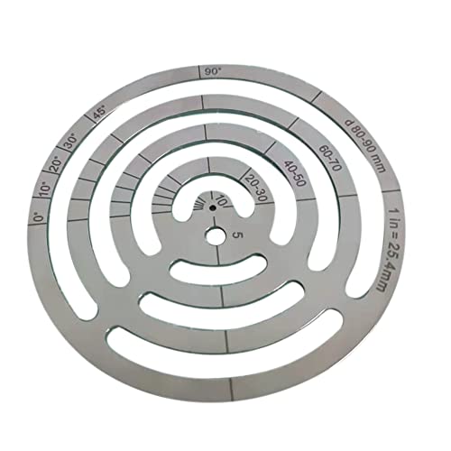 Vjsujehgy Leder Werkzeug Teile Ecken Lineal Metall Konzentrische Kreise Schablone Runder Leder Ecken Stanzer von Vjsujehgy