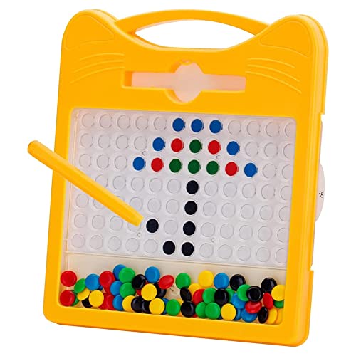 Vjsujehgy Magnetische Zeichentafel Fun Magnettafel Kinder Magnetische Zeichentafel mit Bunten Perlen und Zeichenstift für Kinder & Kleinkinder 3-5 Jahre von Vjsujehgy