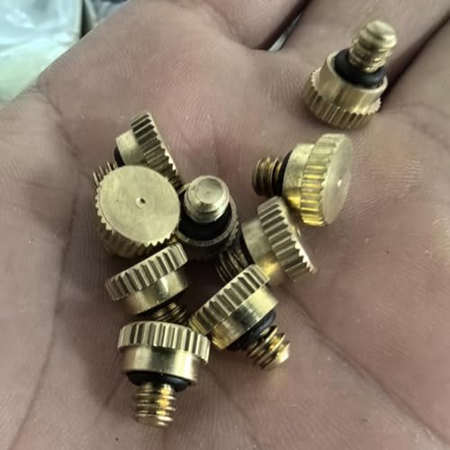 Vjsujehgy Messing-Nebeldüsenstecker, Gewinde-Nebeldüsenstecker für Hochbeete, Hinterhof, Außenkühlsystem, 12 Stück von Vjsujehgy