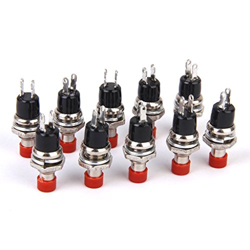 Vjsujehgy Mini Momentary Push Button Switch FÜR Modelleisenbahn Hobby 7mm 10er Pack Rot von Vjsujehgy