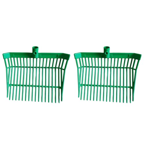 Vjsujehgy Mistgabel-Ersatzkopf, Mistgabelkopf, Pferdemistrechen, zum Aufnehmen Von Mist, Stallabfallbeseitigung, Einfach zu Verwenden, Grün, 2 Stück von Vjsujehgy