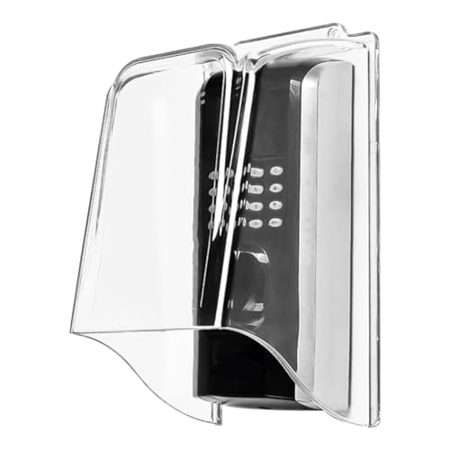 Vjsujehgy PC-Kunststoff-Türklingel-Regenschutz, Transparente, Wasserdichte Türklingel-Abdeckung, Wetterfester Schutz, Türklingel-Befestigung, Einfache Installation, Einfach zu Bedienen von Vjsujehgy