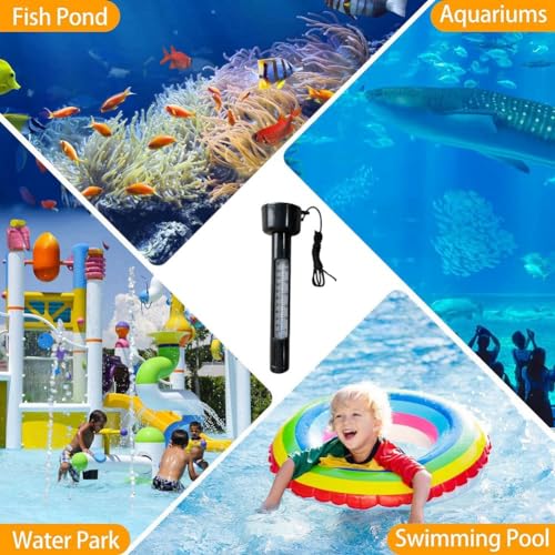 Vjsujehgy Pool-Thermometer, Schwimmendes, Leicht Ablesbares Pool-Temperaturthermometer, für Außen- und Innenschwimmbäder und Spas Vjsujehgy Pool-Thermometer, Schwimmendes, Leicht Ablesbares Pool-Temperaturthermometer, für Außen- und Innenschwimmbäder und Spas von Vjsujehgy