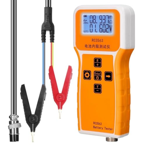 Vjsujehgy RC3563 Batteriespannungs-Innenwiderstandstester Trithium-Lithium-Eisenphosphat 18650 Batterietester, Testerclip von Vjsujehgy