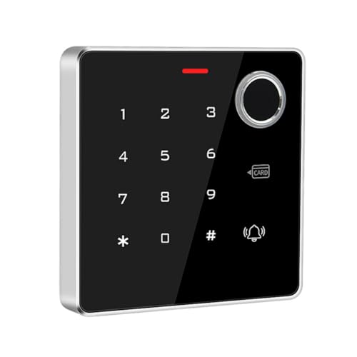 Vjsujehgy RFID-Karte, Proximity-Karte, Zugangskontrolle, Tastatur, Fingerabdruckleser, Wasserdicht, für Hotel, Büro, Wohnung von Vjsujehgy
