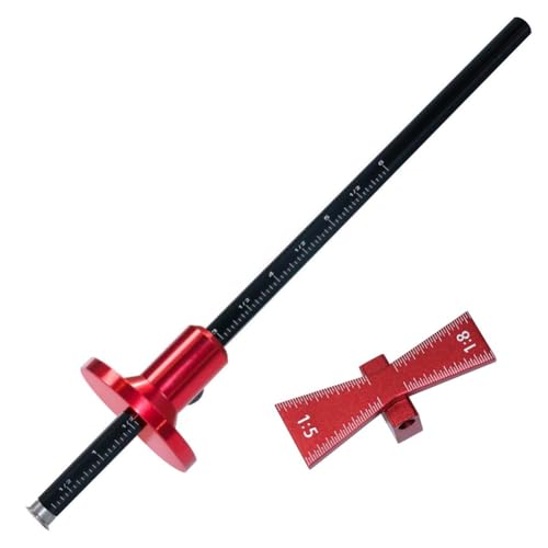 Vjsujehgy Radmarkierungslehre Schwalbenschwanz-Vorrichtungsmarkierung Anreißwerkzeug Aus Aluminiumlegierung - Holzbearbeitung 1:5 1:8, /Mm-Maßstabslineal von Vjsujehgy