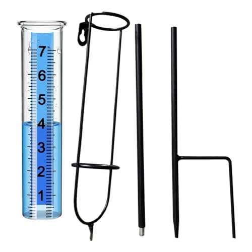 Vjsujehgy Regenmesser, Frostsicherer 7-Regenmesser für Den Außenbereich, Große Klare Zahlen und Einstellbare Höhe für Garten, Rasen und Bauernhof Vjsujehgy Regenmesser, Frostsicherer 7-Regenmesser für Den Außenbereich, Große Klare Zahlen und Einstellbare Höhe für Garten, Rasen und Bauernhof von Vjsujehgy