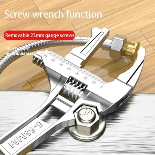 Vjsujehgy Reversible Sink Wrench mit 6-68mm Kieferöffnung Verstellbarer Schraubenschlüssel 6-68mm Schwarz Vjsujehgy Reversible Sink Wrench mit 6-68mm Kieferöffnung Verstellbarer Schraubenschlüssel 6-68mm Schwarz von Vjsujehgy