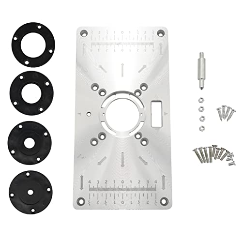 Vjsujehgy Router Tisch Einsatz Platte Bearbeitungs BäNke Tisch SäGen für Multifunktionale Platte Maschinen Gravur 4 Ringe Werkzeug von Vjsujehgy