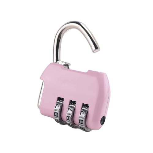 Vjsujehgy RüCkstellbares Zahlenschloss für GepäCkbox VorhäNgeschloss 3-Stellige Nummer Rosa von Vjsujehgy