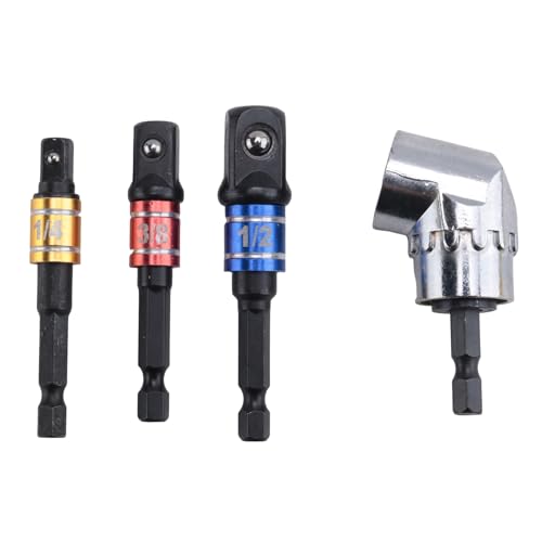 Vjsujehgy SchlagzäH Werkzeuge Schraubendreher Adapter VerläNgerung Set, 3-Tlg. Sechskantschaft Bohrmutter Schraubendreher Satz + 105 Grad Rechtwinklige Schraubendreher VerläNgerung von Vjsujehgy